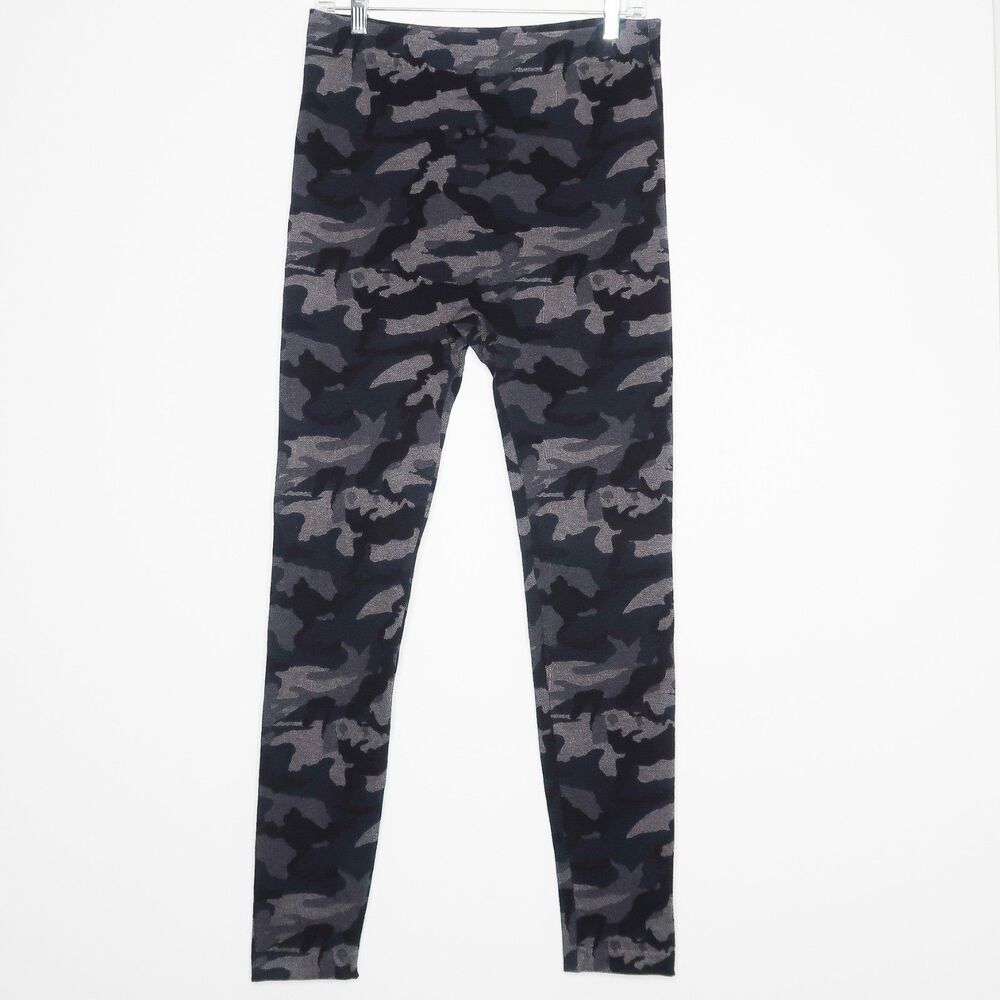 Lane Bryant Blue Camo Leggings Large XL Camouflage Print Dark Blue Gray